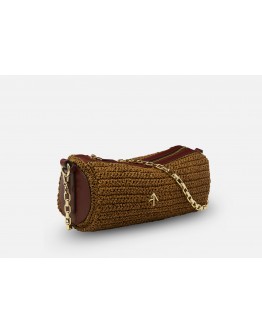 Cylinder Crochet Neutral&Reddish Brown
